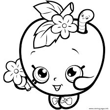 Print Fruit Apple Blossom Shopkins Season 1 Coloring Pages Cute Coloring Pages Shopkins Coloring Pages Free Printable Apple Coloring Pages