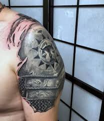 Top 90 best armor tattoo designs for men walking knight shoulder armor tattoo, find and save ideas about body armor tattoo on pinterest see more ideas about knight half sleeve tattoos shoulder armor tattoo and tattoos gallery. Knight Tattoo Shoulder Novocom Top