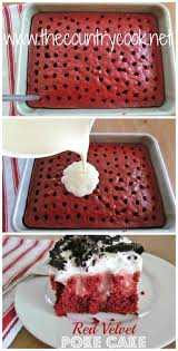 Red Velvet Poke Cake Recipe Desserts Dessert Recipes Eat Dessert