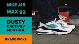 The sculpted phylon midsole draws the eye to the large max air unit in the heel that helped inspired the air max 270. Nike Air Max 93 Menthol Dusty Cactus W On Foot Youtube
