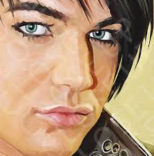 ADAM LAMBERT Original Artist Signed print poster CANVAS US POP ART PAINTING 