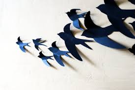 3d Bird Wall Art Home Decor Set Of 12 Living Room Bedroom Etsy Bird Wall Decor Bird Wall Art Butterfly Wall Art