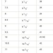 eu us shoe size conversion chart