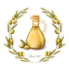 Watercolor Illustration With Green Olive Branch And Olive Oil Watercolor Illustration Olive Branch Olive Branch Tattoo
