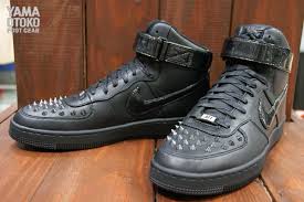 Black Air Force 1 Price Nike Air Force 1 Downtown Hi Spike Black Black Release Date 7 27 Price 150 Nike Nike Air Force Black