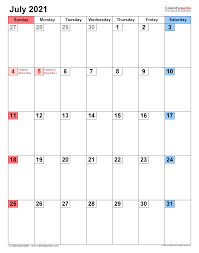 July 2021 calendar sunday start full day names. July 2021 Calendar Templates For Word Excel And Pdf
