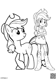 Once twilight sparkle and her girlfriends were real ponies with magical powers. Applejack Pony And Applejack Girl Coloring Pages My Little Pony Equestria Girls Coloring Pages Colorings Cc