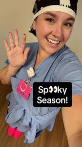 I love my little ghostie! 🩷👻 #BadgeReel #SpookySeasonIsHere #BerMonths  #OperatingRoom #HealthcareWorkers