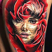 Rose tattoo by Chris Rigoni