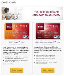 Oct 06, 2011 · bring cash or a check with you, along with your credit card and the payment coupon from your monthly statement. Bb T Visa Credit Cards How To Apply Online Banking