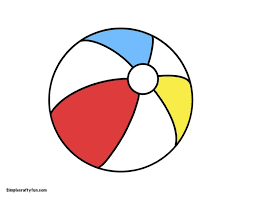 Free Printable Beach Ball Template and Coloring Page -