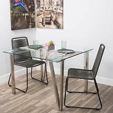Maybe you would like to learn more about one of these? Matrix 42 Inch Brushed Stainless Steel Hairpin Legs Tempered Glass Square Dining Table Square Dining Tables Dining Table Furniture