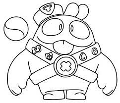 It is a good star power if the map is full of walls, as it is easier to hit multiple enemies at once. Coloring Page Brawl Stars Season 6 Goldarmgang New Brawler Squeak 2