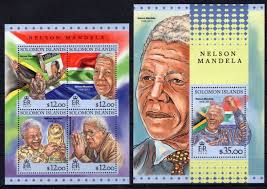 Nelson Mandela Solomon Islander Postal Stamps for sale