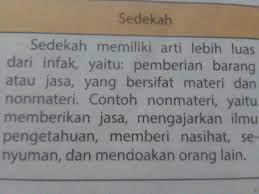 Berikan Contoh Sedekah Non Materi Brainly Co Id