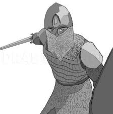 How To Draw A Knight Step By Step Drawing Guide By Loren Dragoart Com Every day new 3d models from all over the world. how to draw a knight step by step