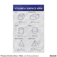 Volume Surface Area Math Poster Zazzle Com Math Poster Maths Area Math