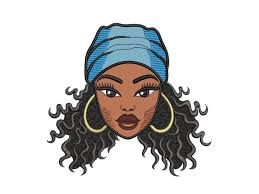 Machine Embroidery Design, Cute Girl, Natural Hair, Woman