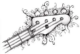 Drawing Bass Head Sharpie Drawings Guitar Drawing Music Drawings