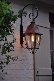 Copper Gas Lighting For A Mediterranean Style Home With Lots Of Wrought Iron Details Description From Pinterest Com I Search Gas Lights Porch Lighting Lights