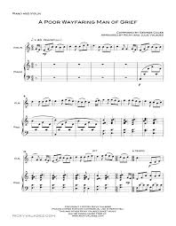 Celebrating 50 million sheet music downloads & over 8 million customers around the globe. A Poor Wayfaring Man Of Grief Sheet Music For Piano And Violin Ricky Valadez