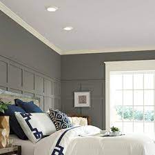 This inviting bedroom features a recessed ceiling painted a taupey shade of grey. Wanna Have Bright Bedroom These Are 6 Best Lighting You Can Pick Roohome