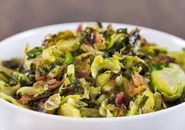 Season with the salt and pepper. Slivered Brussels Sprouts With Bacon And Maple Syrup Recipe Co Op Welcome To The Table