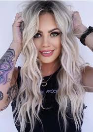 Some women will need to see their colorist 3 times before getting to this beautiful platinum. Adorabe Long Blonde Hair Styles With Dark Roots In Year 2020