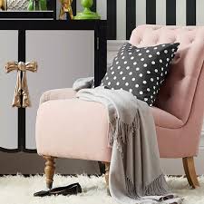 Legault Slipper Chair Small Chair For Bedroom Accent Chairs For Living Room Pink Chair