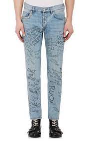 Gucci Punk Words Print Cotton Skinny Jeans Gucci Cloth Jeans Mens Designer Jeans Jeans Diy Skinny Jeans