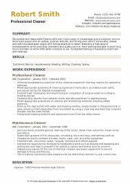 Cleaner Resume Samples Qwikresume
