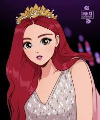 Rose Girls Cartoon Art Blackpink Blackpink Rose