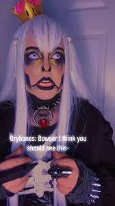 So what if DryBones found a super crown? 🦴#drybones #drybonette  #drybonescosplay #mario #supermario #bowser