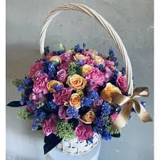 Fresh flowers from our fields, expertly designed and delivered by proflowers®. Flower Basket Lovely Violet Lv