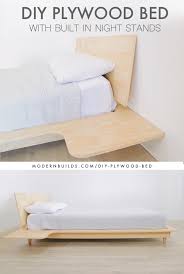 Diy Plywood Bed Modern Builds This 3 in 1 floating headboard with 2 nightstands maximizes your available floor space with its elevated, off the floor design. diy plywood bed modern builds