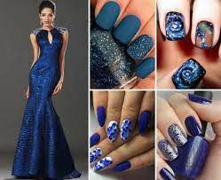 Añádele accesorios coloridos y causarás sensación. Manicura Bajo El Vestido Azul 56 Fotos Que Diseno Para Unas Cortas Se Ajusta Al Vestido Azul Marino De La Noche Para El Piso Y Para La Boda