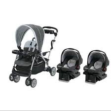 Graco Glacier Baby Infant Double Twin Stroller Travel System With 2 Infant Car Seats Twin Strollers Best Baby Strollers Stroller