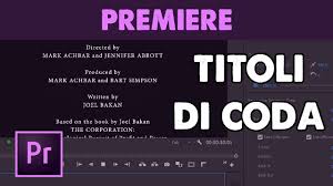 Titoli Di Coda Animati A Scorrimento In Premiere Pro Cc Tutorial Ita Youtube