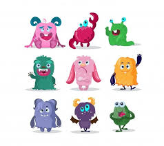 Funny Monsters Cartoon Characters Set Free Vector Freepik Freevector Abstract Party Books In 2020 Cute Monster Illustration Funny Monsters Monster Illustration