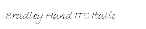 Want to discover art related to bradley_hand_itc? Download Bradley Hand Itc Regular