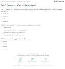 quiz & worksheet what is a sinking
