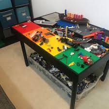Huge Commercial Sized Big Kids Lego Table Activity Table Etsy Lego Table With Storage Lego Table Lego For Kids