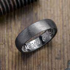 6mm Half Round Mens Wedding Band Rhodium By Pointnopointstudio Black Wedding Rings Mens Wedding Bands Rings For Men