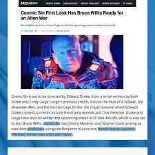 Cosmic sin seven rogue soldiers launch a preemptive strike against a newly discovered alien. Buffalo 8 On Twitter Bruce Willis Is Making A Return To The Sci Fi Genre Visit The Link Below To Read More About The Upcoming Invasion Film Called Cosmic Sin Https T Co Z0qsmmxcjw Bonditmediacapital Buffalo8