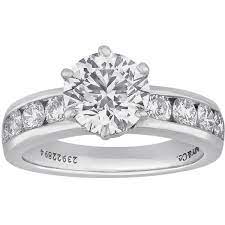 Pre Owned Tiffany Co 1 71 Carat Diamond Platinum Engagement Ring Found On Platinum Diamond Rings Platinum Diamond Engagement Rings Platinum Engagement Rings