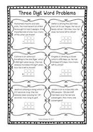 Three Digit Addition Word Problems And More No Prep Printables Addition Word Problems Word Problems Subtraction