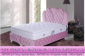 140 190 profil cift parca sandikli baza 140 190 yari ortopedik yatak 140 cm deri baslik sadece 750 tl yatak ic mekanlar cekyat