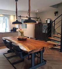 Live Edge Dining Table Length 100 A10 Live Edge Dining Table Wood Dining Room Table Dining Room Table Decor