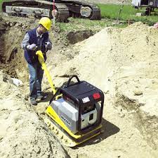 Rütteln / verdichten mit bomag 650kg. Ruttelplatte Wikipedia