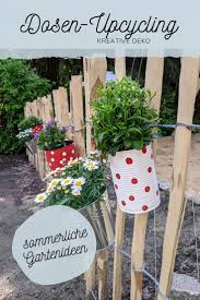 Dosen Upcycling Idee Dosen Mit Blumen Bepflanzen Lavendelblog In 2020 Garten Deko Ideen Garten Deko Garten Ideen